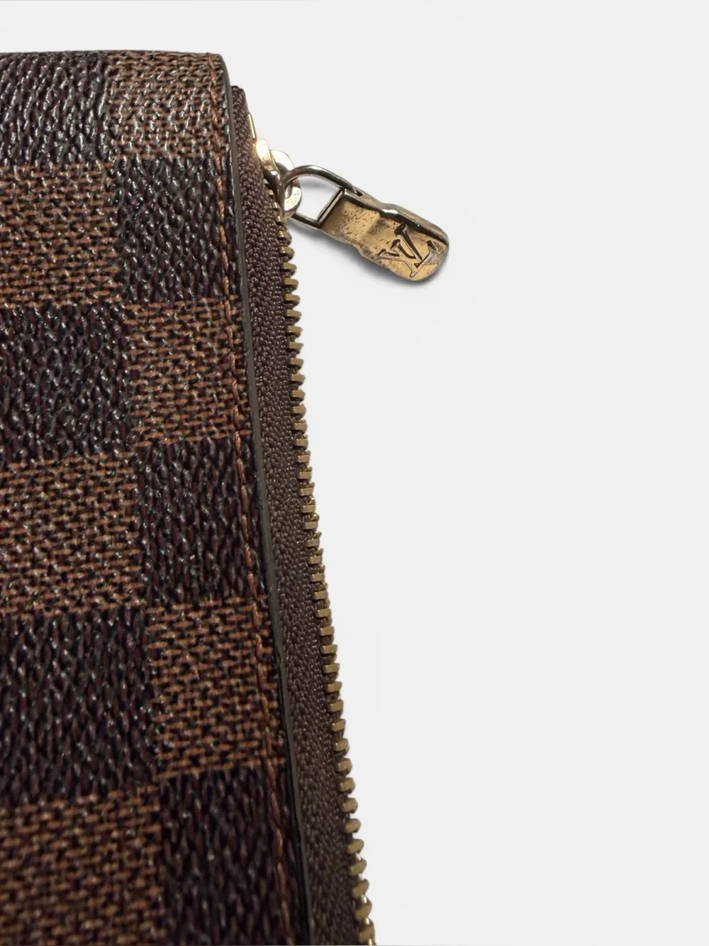 Authentic Louis Vuitton Damier Ebene Key Pouch Pochette Cles Made in France